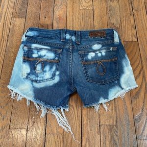 Lucky Brand TyeDyed CutOff Distressed Jean Shorts